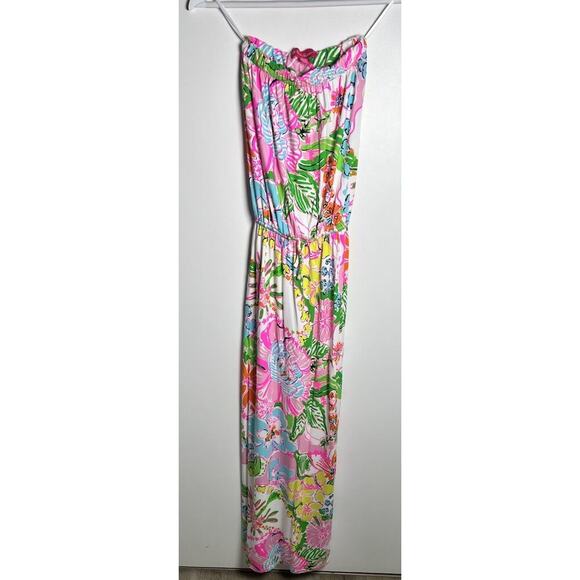 Lilly Pulitzer X Target Dancing On The Deck Size XS Floral Stretch Maxi Dress - Picture 2 of 8